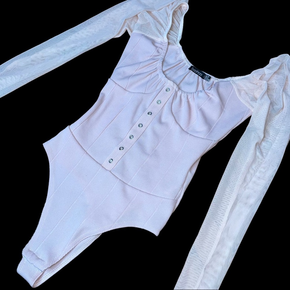 Pale Pink Boohoo Bodysuit
